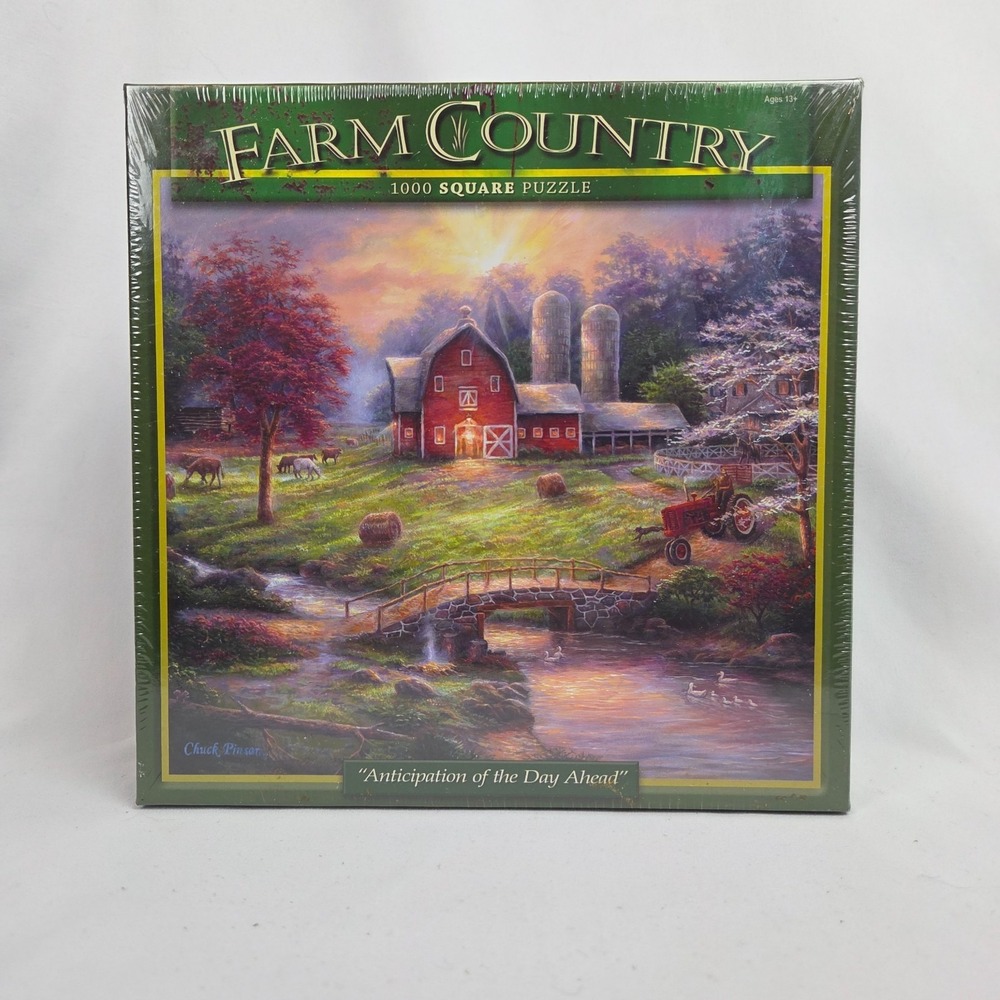 MasterPieces Farm Country 1000 Pc Square Puzzle "Anticipation Of The Day‎ Ahead"